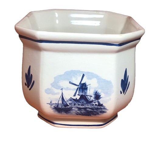 Blau weißer übertopf - blau-weißer,