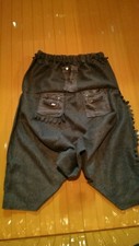 lange Haremshose Pumphose Pluderhose Upcycling gr.42-46 grau jeans trachten