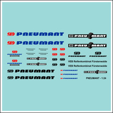 Waterslide Decal 1:24 -  DDR Pneumant Reifen Kamaz W50 Barkas Multicar Trabant
