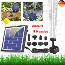 Solar Pumpe Teichpumpe Springbrunnen Gartenbrunnen Brunnen Fontäne 1,5W 200L/H