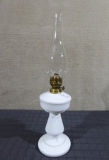 Petroleumlampe Petroleum Tischlampe Glaslampe Jugendstil Opalglas Leuchte Antik