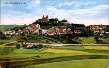AK GRUSS AUS OBERSCHLESIEN ST ANNABERG GROß STREHLITZ VON DER SEITE COL. 1941