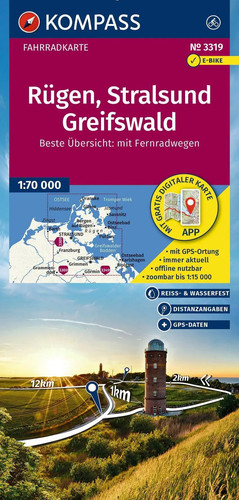 Kompass fahrradkarte 3319 - kompass,
