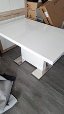 Esszimmertisch Weiss Hochglanz 1,20 M Auf 1,60 M Ausziehbar.