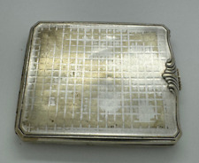 Art Deco Etui Zigarettenetui  cigarette case Silber Alpacca 8x9cm Floral RJ