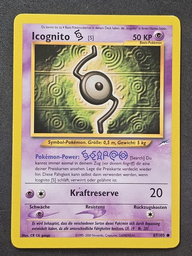 Pokémon icognito 105 neo - s, 87/105