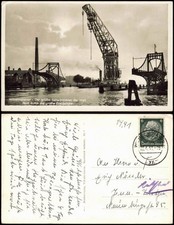 Ansichtskarte Wilhelmshaven Der größte Schwimmkran der Welt 1941