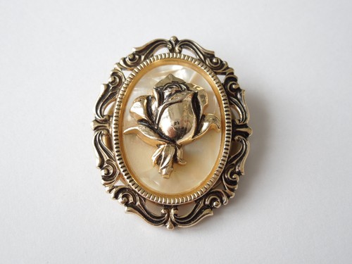 Vintage rosen brosche - vintage,