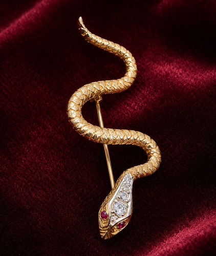 Karat gelbgold brosche - (375),