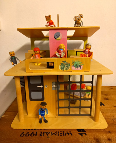 Modernes holz puppenhaus - modernes, 2