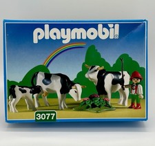 Playmobil 3077 Hirtenjunge mit Kühen Bauernhof Kuh Kalb Bulle - Neu in OVP !!