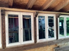 Mehrere alte Fenster zur Dekoration abzugeben Holzfenster Vintage Gartenhaus 