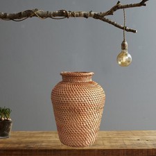Retro Stil Rattan Vase Wicker