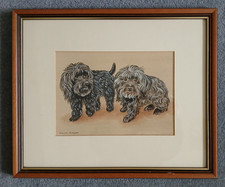 Schwarze terrier hunde - terrier,