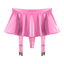 Damen shiny minirock mit - damen,