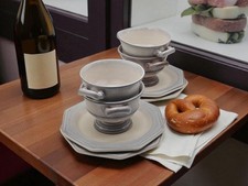 XL Tasse auf Fuß mit Teller Villeroy & Boch Leonardo Gallo Classic Kaffee Suppe