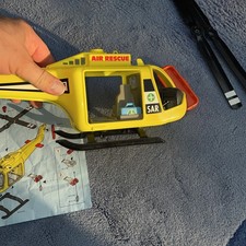 Playmobil 3845 Rettungshubschrauber , Hubschrauber mit Menschen, nicht komplett