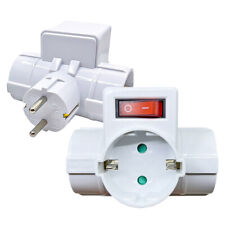 Mehrfach-Steckdose mit An/Aus Schalter Zwischenstecker 3x Buchse Dreifachstecker