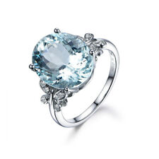 Charming Schmuck Clear Blue Aquamarin Ring Frauen Verlobungsringe Geschenke Mode