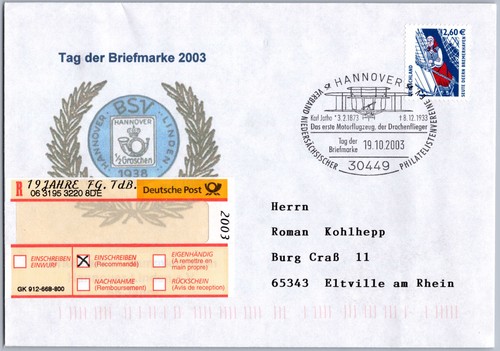 Brief sst tag der briefmarke - der,