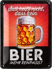 Blechschilder retro Bier Bar Deko, Metallschilder mit Spruch Partyraum, 15x20cm