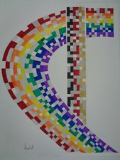 OP-Art Grafik Zeichnung, Geom