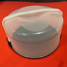 Tupperware Wiener  Walzer blau hoher Kuchencontainer für Torten Rarität Top
