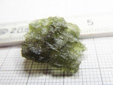 Moldavit Tschechien, 20 x 17 x 4 mm, 8 Karat, natürlicher Stein