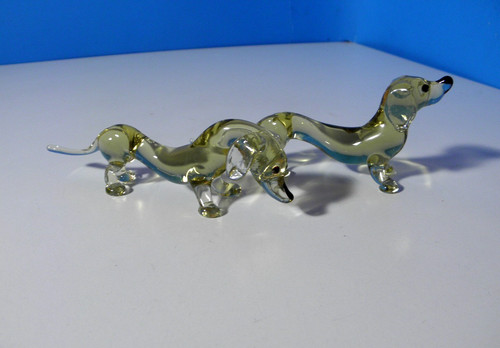 Schöne vintage glas hunde - vintage,