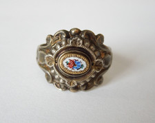 Biedermeier Silver Ring Gold