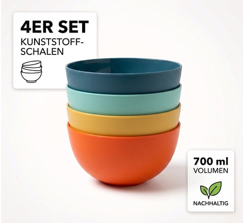 Plastikschüsseln set 700ml - 4x,