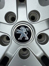4x 60mm Radmittenabdeckung Emblem Reifenabdeckung  silber original Peugeot neuw.