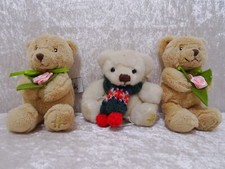 ELUJA8 - 3 x Harrods Design Plüsch Teddy Bär - Vintage 