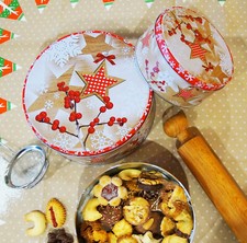 Plätzchendosen Set Weihnachten 3x Gebäckdose Metall Set Keksdose Blech Dosen Set