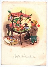 Künstler Ak Kinder Marktstand Hanna Roth-Schaberschul Frohe Weihnachten 1961