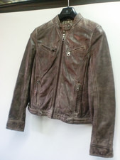 lila Leder Jacke Gr. 38 von Esprit