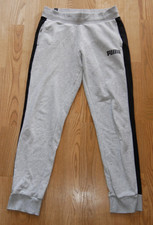 PUMA Jogging-Hose Trainingshose Sweat-Hose Damen Mädchen hellgrau S