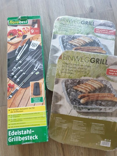 Edelstahl grillbesteckset neu - edelstahl,