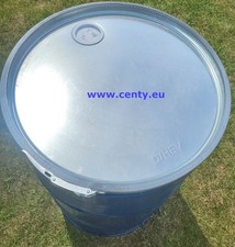 Metall Fass 175L Deckelfass Weiss Blechfass Stahlfass Ölfass Futterto Feuertonne