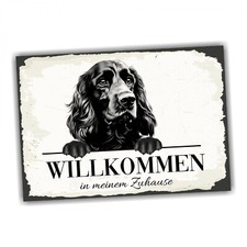Hundeschild willkommen zuhause - willkommen,