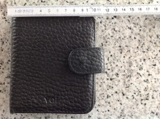 Portemonnaie VOI schwarz Leder mit grünem Tafftfutter