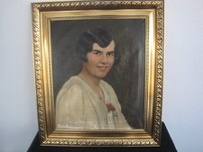 Porträt einer unbekannten Schönen / Öl auf Leinwand · Stil Neue Sachlichkeit