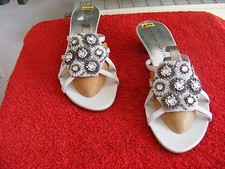 Gr 38 weiße Pantoletten weiß