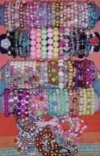 ★110 bunte Armbänder★Perlen Sammlung Konvolut Modeschmuck Hobbyauflösung 1,35 Kg