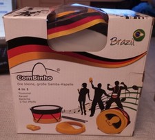 ComBinho 4-in-1 Samba Kapelle Pfeife Rassel Ratsche Trommel Deutschland neuwert.