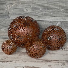 Gartenkugel Metallkugel Kugel Rost Braun wie Edelrost 10-24 Dekokugel Gartendeko