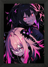 Anime Mädchen mit scharfen