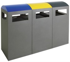 Mülleimer Abfalltrennung STUMPF A³- 3 Fach-Station 90 L NEU