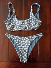 Bikini blau geblümt, Gr. M