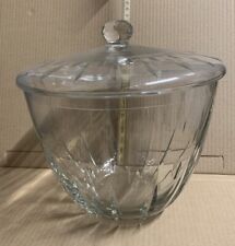 Glas Bowle Topf  mit Deckel Vintage Antik 